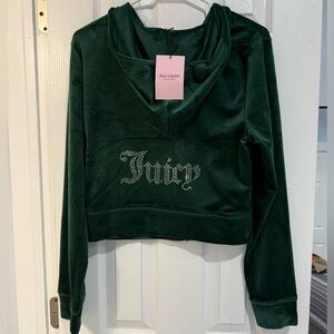 Juicy Couture Green Velour Hoodie
